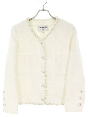 Chanel Collarless Tweed Jacket 36